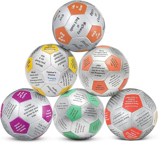Trainers Warehouse 6" Thumball Collection, 32 Prompts for Conversation, Team Building, Relationship and Training