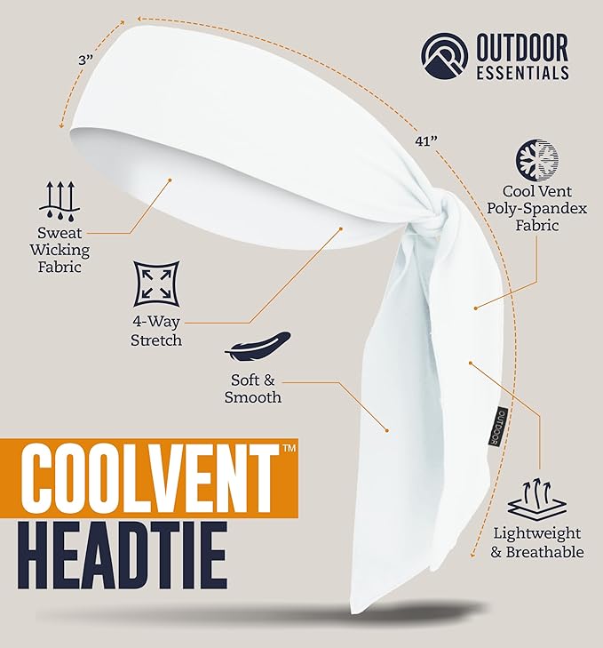 Tie Headband for Women & Men - Ninja Headbands, Head Tie for Running, Basketball, Football & Athletics,Cooling Headband