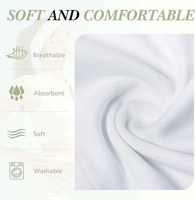 Headbands for Women Non Slip, Stretchy Sweat Headband for Workout Yoga Running, Head Bands for Women's Hair - 8 Pack