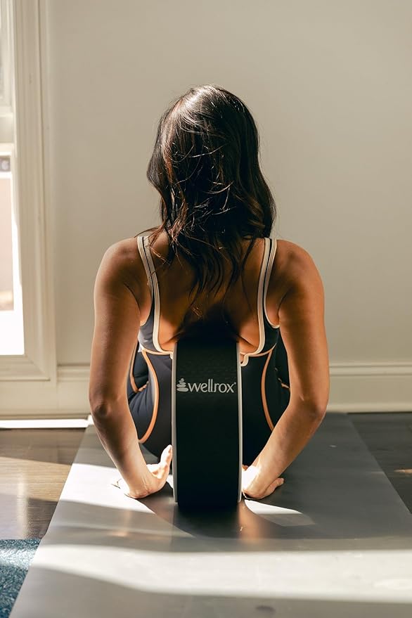 12-Inch Yoga Wheel - Back Cracker, Roller for Pain Relief - Grey