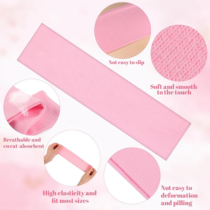 8 Pack Headbands for Women, Sweat Absorbing Headbands Non Slip Cotton Hair Bands Fashion Headbands for Daily Life Workout Yoga Running