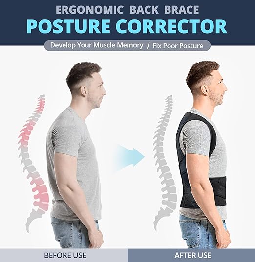 Back Brace Posture Corrector for Women and Men Back Lumbar Support Shoulder Posture Support for Improve Posture Provide and Back Pain Relief