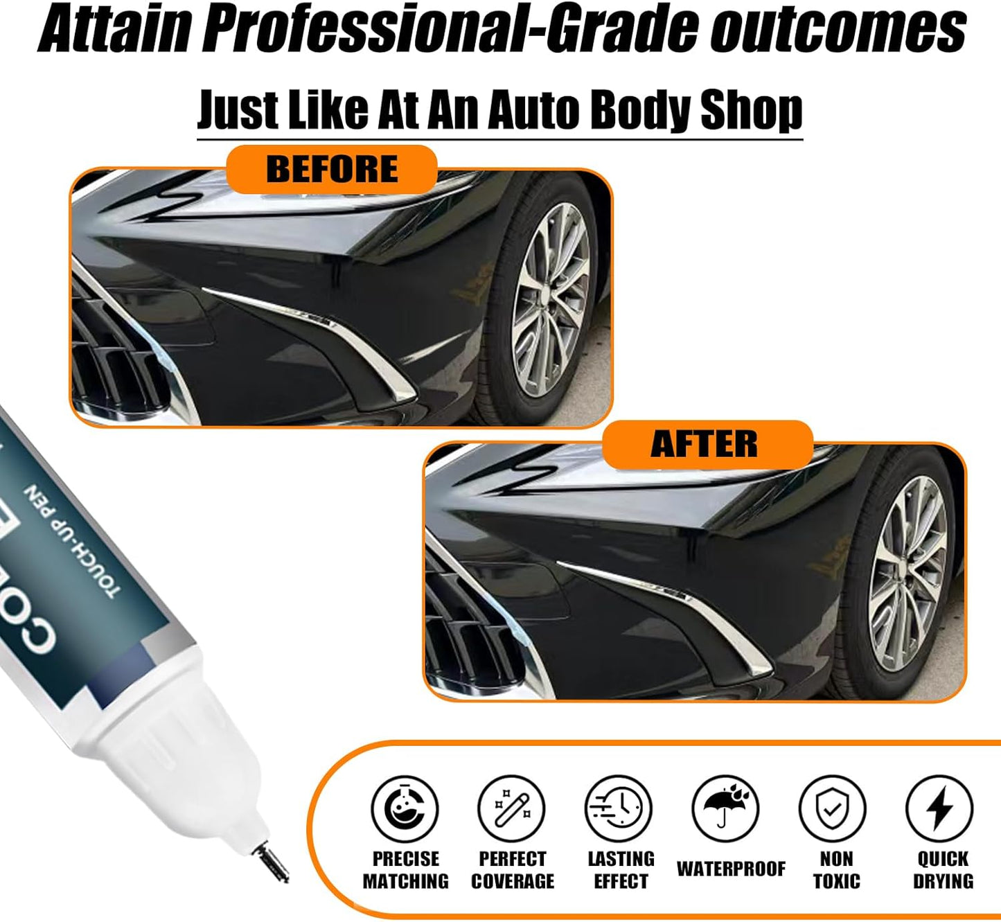 Caviar(223) Touch Up Paint for Lexus, Car Paint Pen Scratch Repair Two-In-One Touch Up Paint, Premium Car Scratch Remover for Deep Scratches