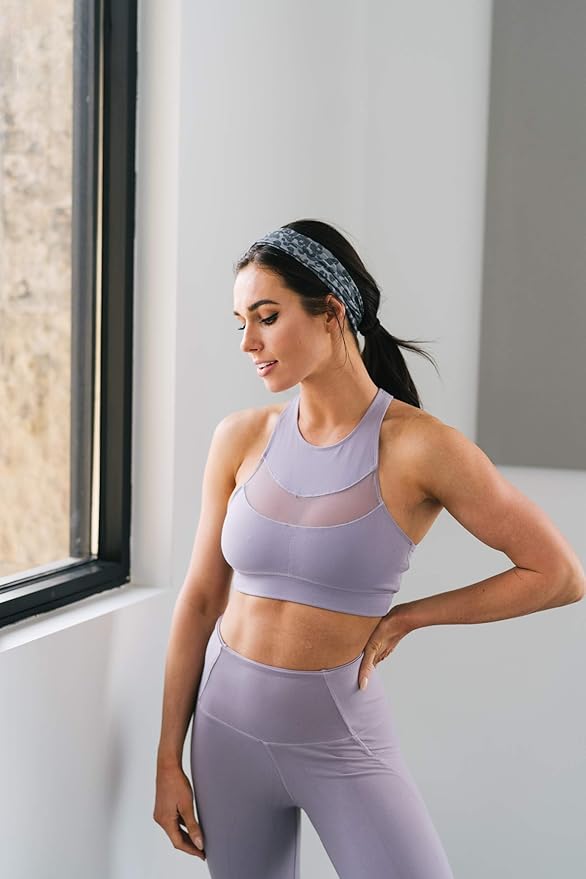 Maven Thread Workout Headbands for Women, 2Pack - 4 inch Thick Wide, Non Slip Sweatbands for Women, Ideal for Exercise, Gym Hairband for Athletic Workouts and Yoga, Black Marble