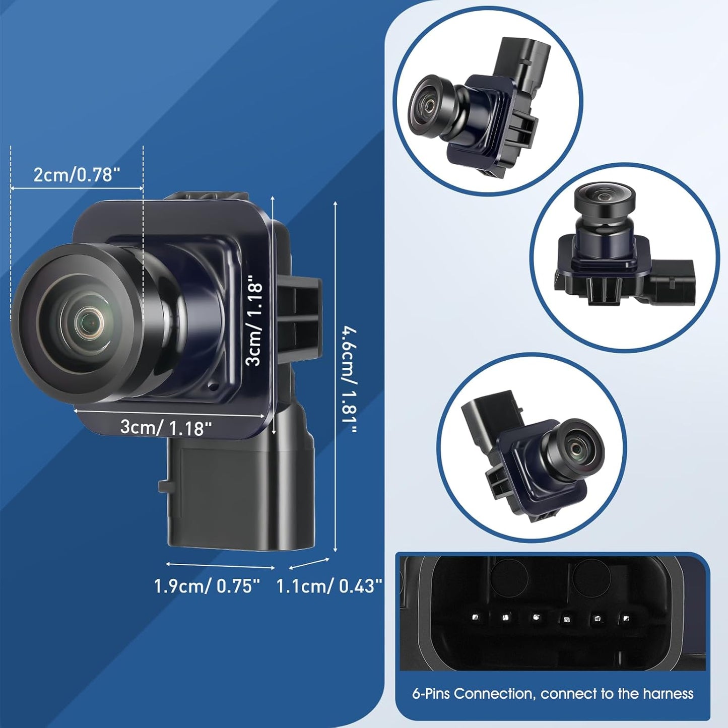 Rear View Backup Camera Fit for Ford Fusion 2013-2016, Reversing Parking Assist Camera OE Replacement ES7T-19G490-AA ES7Z-19G490-A DS7Z-19G490-A DS7T-19G490-DD E1GT-19G490-BB