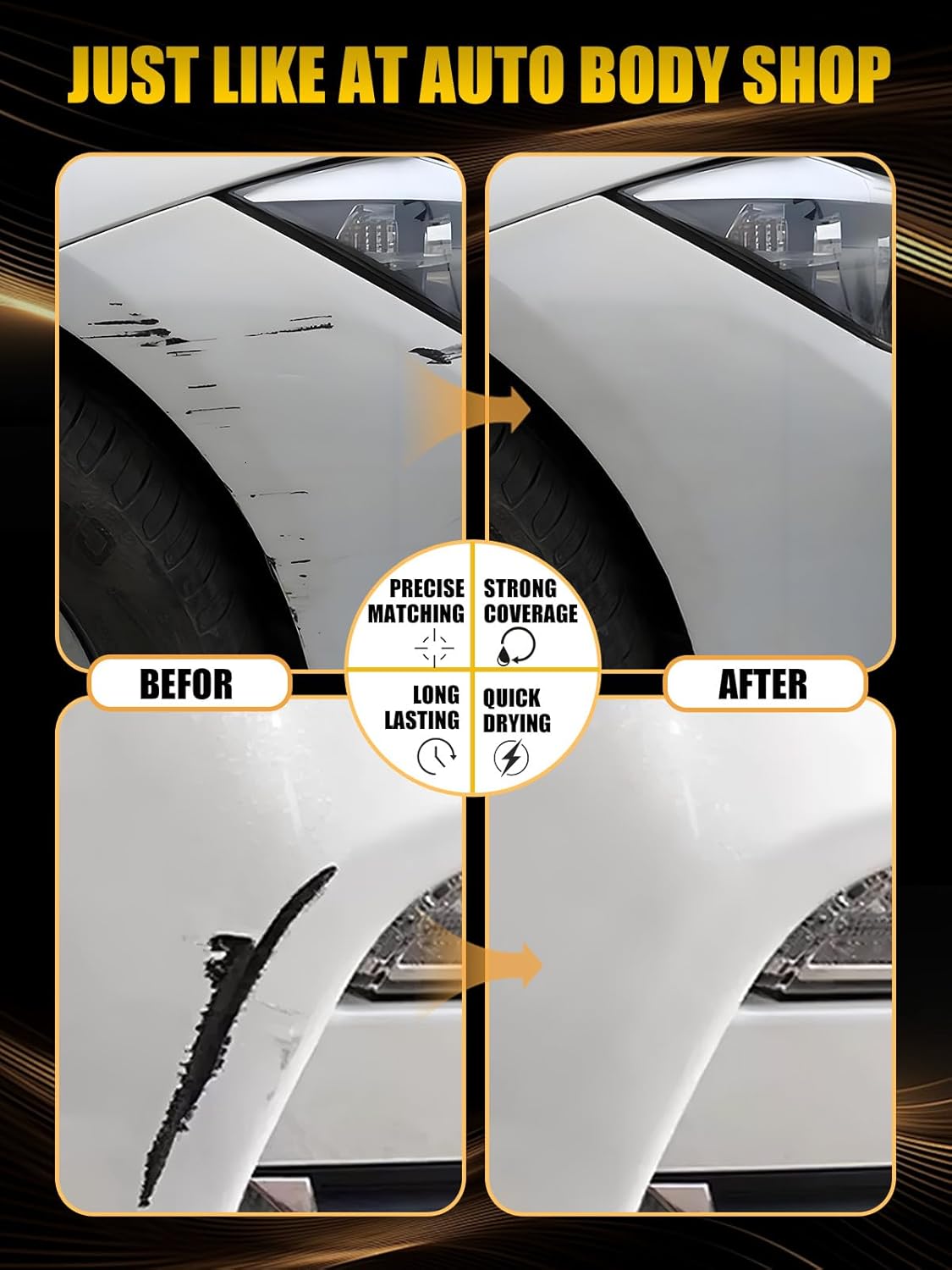 Champagne Silver(KAY) Touch Up Paint Compatible with Nissan, Exact Match Car Paint Pen Automotive Scratch Repair Remover Kit Quick & Easy Solution for Vehile Chips and Nicks