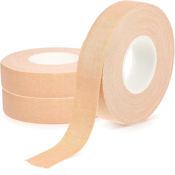 Finger Tape, 0.5 Inch x 10 Yard Nude Athletic Tape Extra Strong Adhesive, 3 Rolls Sport Tape, Medical Tape, Foot Tape for Rock Climbing, Grappling, Basketball, Lifters and BJJ Finger Tape