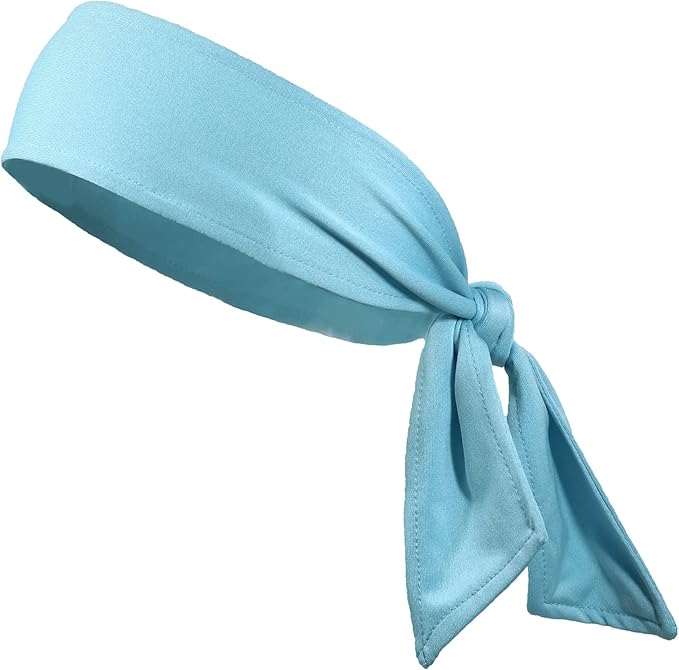 Kenz Laurenz Headbands Tie on Headband for Women Men Running Athletic Hair Head Band Elastic Sports Sweat Basketball Sweatband Stetchy Yoga Workout Sweatbands Adjustable Non-Slip Moisture Wicking