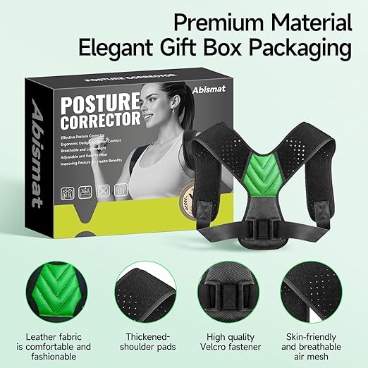 Posture Corrector for Men and Women, Adjustable Shoulder Brace, Invisible Back Support Brace Shoulder Straightener for Neck Shoulder & Upper Back Pain Relief, Large