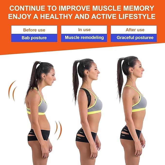Posture Corrector for Women & Men,Breathable & Adjustable Back Posture Corrector,Invisible Upper Back Brace Support and Providing Pain Relief from Neck, Back and Shoulder,Pain Relief from Bad Posture