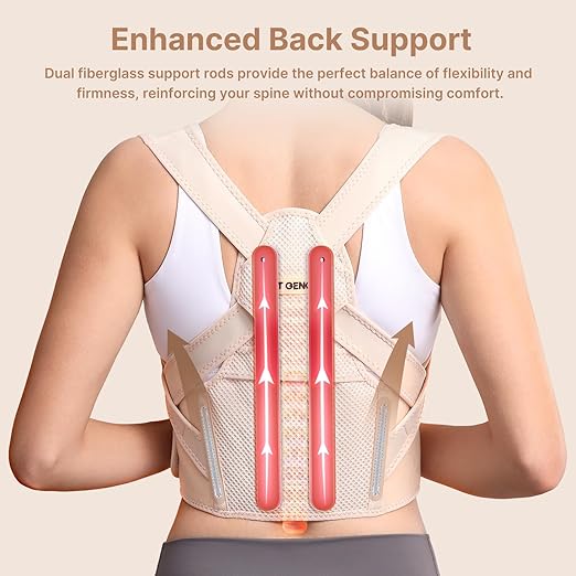 Posture Corrector for Women and Men: Improve Posture Correct Hunchback Slouching Invisible Under Clothes - Adjustable Lightweight Upper Back Brace for Neck Shoulder & Upper Back Pain Relief (XS/S Under Bust 26"-37")