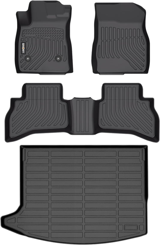 GINOWY-Floor Mats & Cargo Liner for Buick Encore GX AWD 2020-2024 2025 TPE All Weather Encore GX Car Floor Mats Non-Slip Trunk Mat Floor Liners Accessories Black