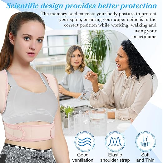 Posture Corrector for Women and Men,Adjustable Upper Back Brace,Breathable Back Support Straightener,Relieve Waist,Neck,Shoulder,Back Pain