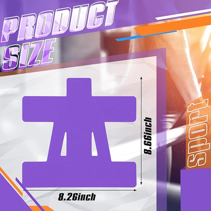 20 Count Kinesiology Tape for Shoulder Pain Relief Pre Cut Sports Waterproof Breathable Enhance Elastic Kinesiology Athletic Tape for Shoulder Support and Muscle Sports (Purple)