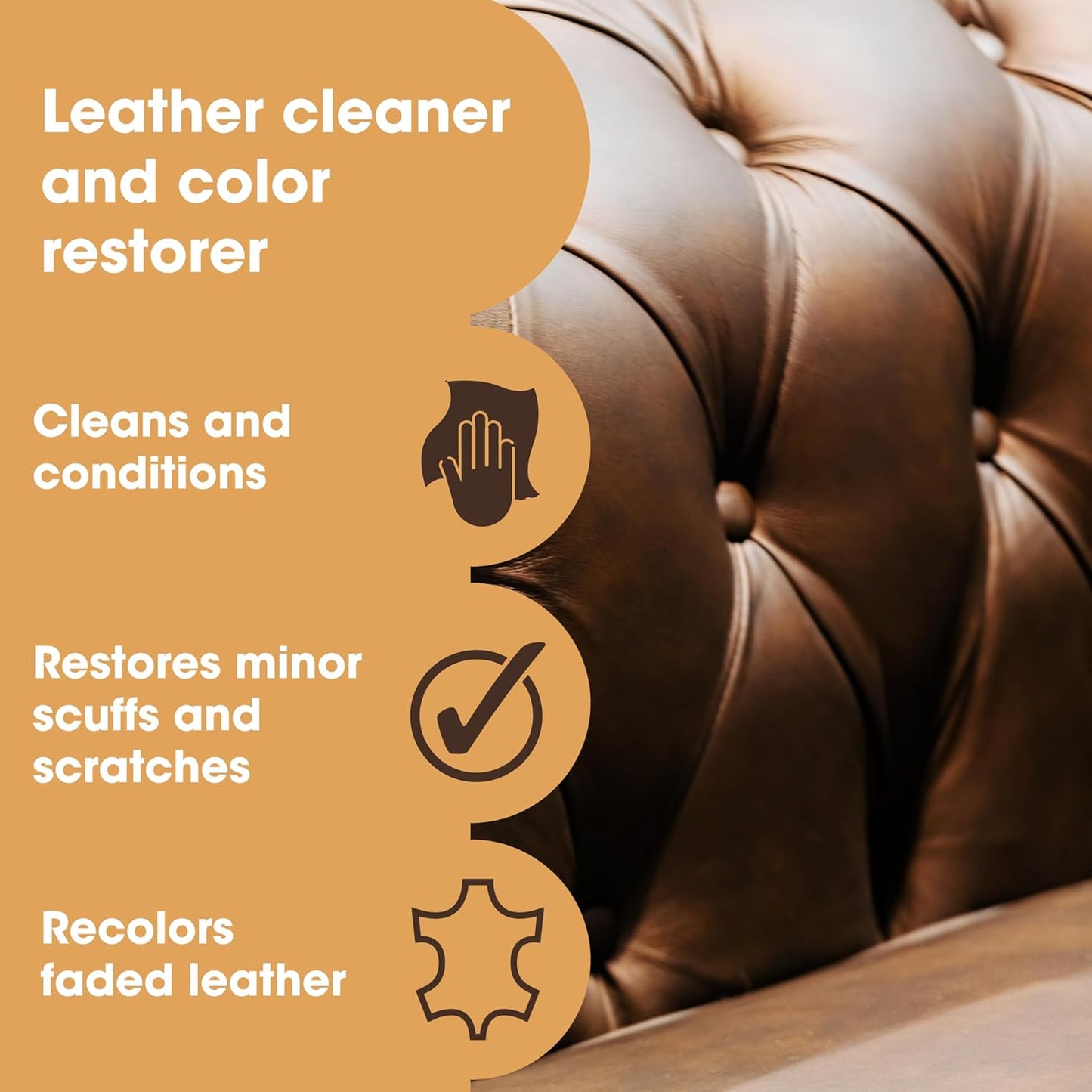 Furniture Clinic Leather Easy Restoration Kit | with Leather Recoloring Balm, Cleaner, Sponge, and Cloth | Leather Repair Kit for Scratched and Faded Furniture (Bordeaux)