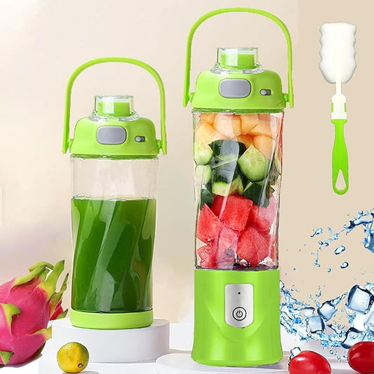 Portable Blender, Cordless, Personal Blender-for Shakes & Smoothies, BPA Free, Leakproof, USB-C Rechargeable, Ideal for Ice Blending, Juicing, and Food Processing, Convenient (Green)