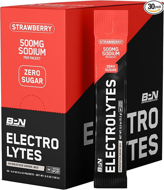BARE PERFORMANCE NUTRITION, BPN Electrolytes Go Packs, Strawberry