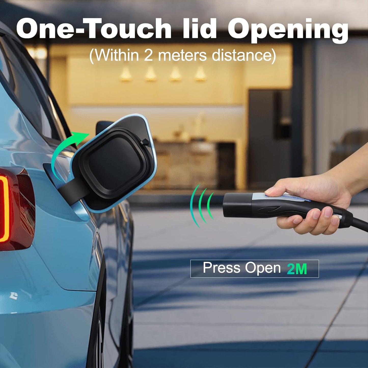 Level 2 EV Charger for Tesla 32Amp, 7KW Electric Vehicle Portable Charger with 20FT Cable, Home EV Charging Station for Tesla, 240V NEMA 14-50 Plug