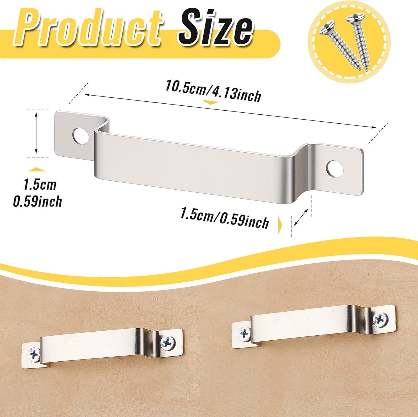 6 Pcs Tape Measure Clip Tape Measure Holder Bench Belt Universal Tool with Screws Stainless Steel Tool Hanger Storage Dock for Mount Drill Power Measures and Belt Clips (Silver)