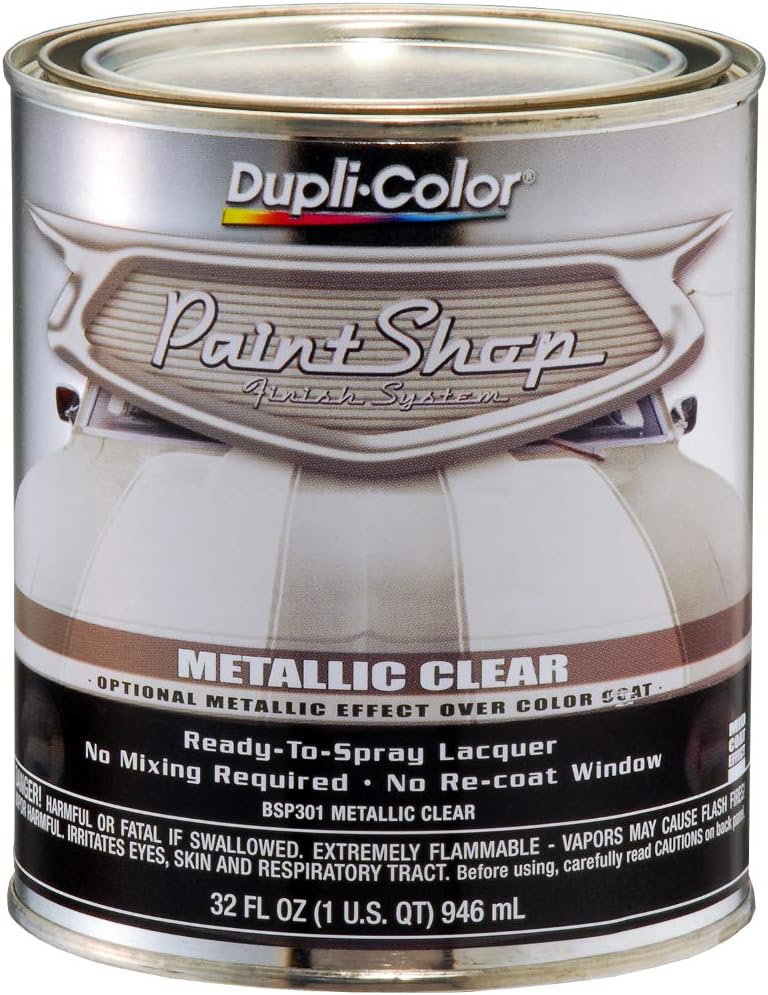 Dupli-Color BSP301 Paint Shop Finish System Base Coat – Metallic Clear - 32 oz. Automotive Paint