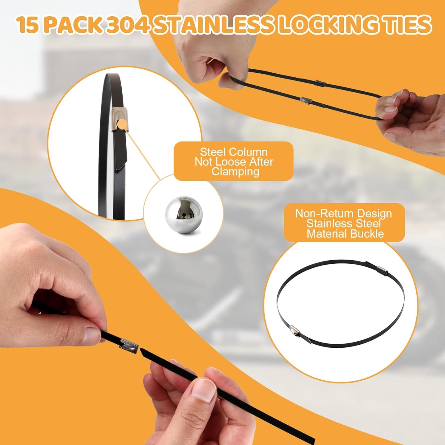 Exhaust Heat Wrap, Tooomplus 2'' x 50' Fiberglass Heat Shield Tape, Heat Wrap for Exhaust Pipes with 15pcs Stainless Steel Ties for Motorcycle Car Truck