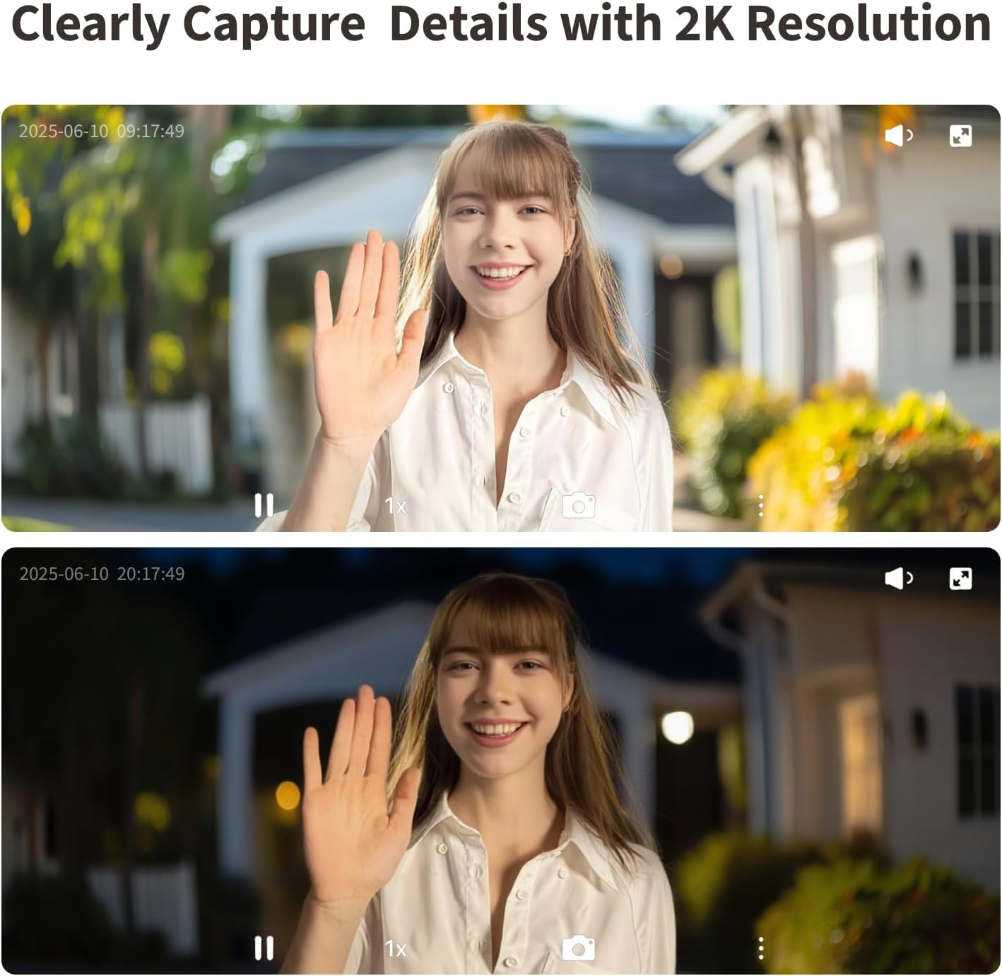 Aqara Smart Doorbell Camera G410 with Chime, 2K, HomeKit Secure Video, 2-Way Audio, Built-in Matter Hub, Wireless/Wired, Supports Apple Home, Alexa, Google, Home Assistant, 2.4G/5GHz Wi-Fi, Gray