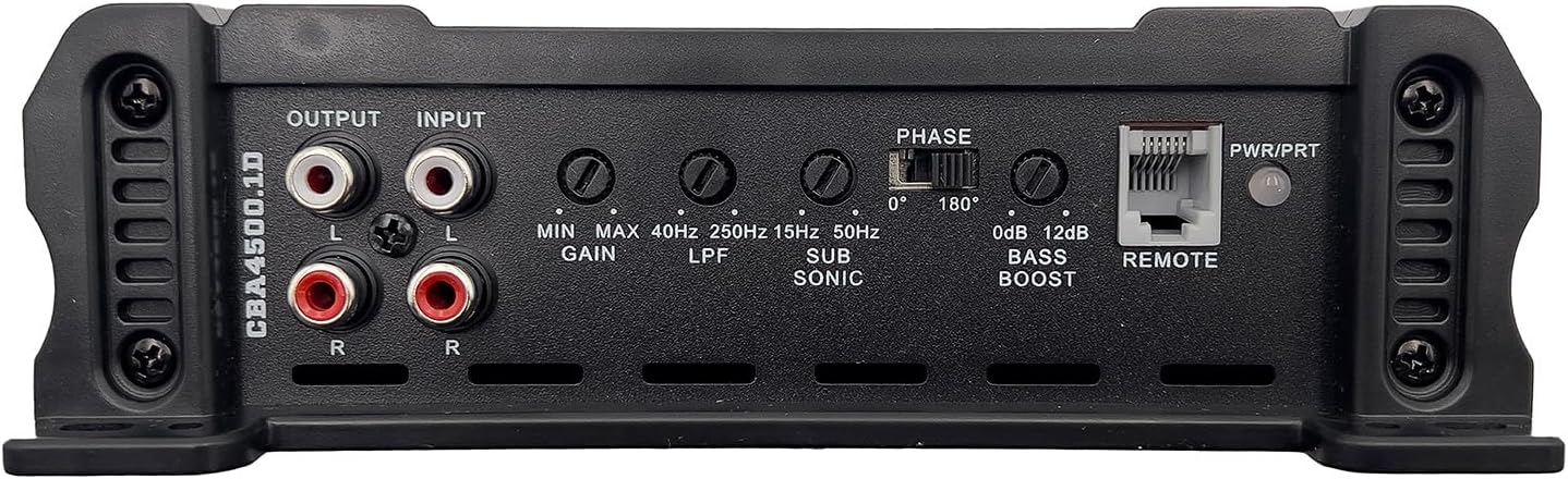 Orion Cobalt CBA4500.1D Monoblock 1-Channel Class D Amplifier for Car Subwoofer, 4500W, 2/4 Ohm Stable, Adjustable Low Pass & Subsonic Filter with Bass Boost, MOSFET Power Supply, Bass Knob Included