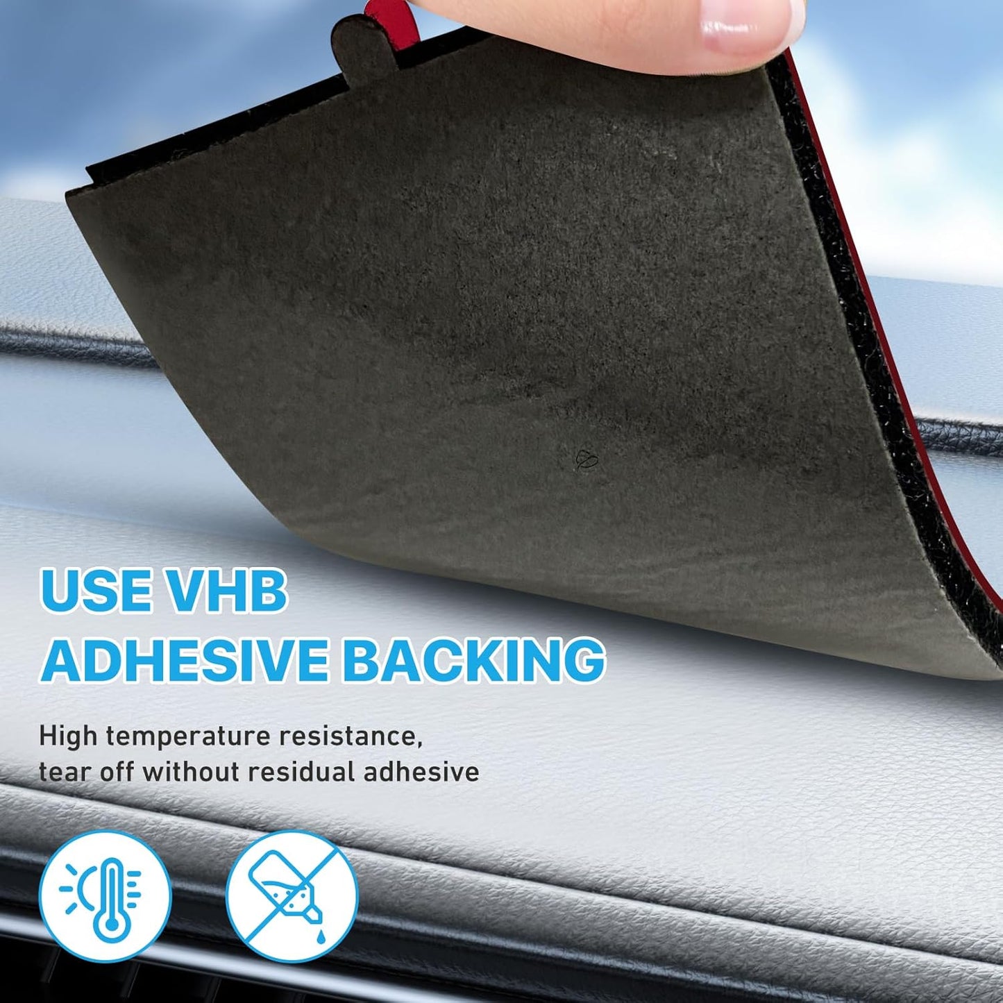 Radar Detector Mounting Bracket With Dashboard Hook And Loop Installation, Easy To Install, Very Suitable For Safe Installation Of Radar Detectors, Firmly Bonded, Durable And Long-Lasting (2PCS)