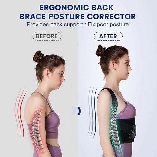 Posture Corrector for Women&Back Brace for Men-Knob Adjustable Back Support Straightener-Upper and Low Back Pain Relief-Scoliosis, Shoulder Posture Corrector- Neck Hump, Hunchback XL(27"-33")