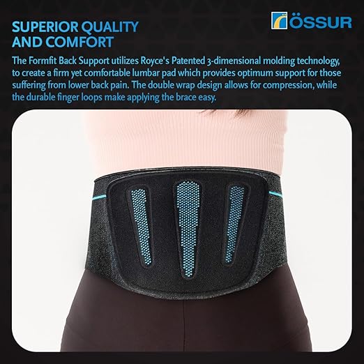 Össur Formfit Pro Back Support - Advanced Lumbar Brace for Pain Relief, Posture Correction, and Spinal Health - Premium Comfort and Support (Small)