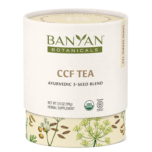 Banyan Botanicals CCF Tea (Cumin, Coriander, Fennel) – Organic Digestion Tea – Traditional Ayurvedic Detox Tea For Supporting Digestion & Gentle Cleansing – 3.5 oz – Non-GMO Sustainably Sourced Vegan