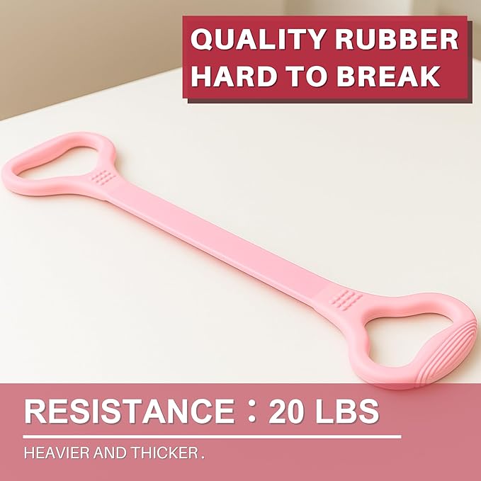 LEZER Figure 8 Resistance Band, Fitness Elastic Rope, Execrise Workout for Arm, Back, Chest and Shoulder, Yoga, Pilates, Stretching, Physical Therapy Equipment