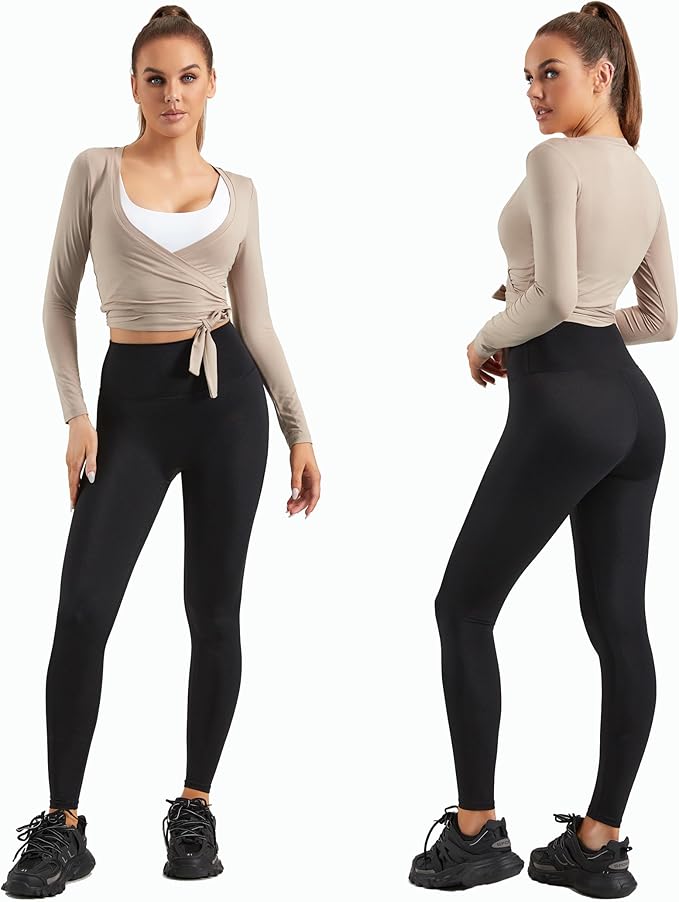 Women Tie Front Shrug Long Sleeve Bolero Cardigan Lightweight Casual Tops