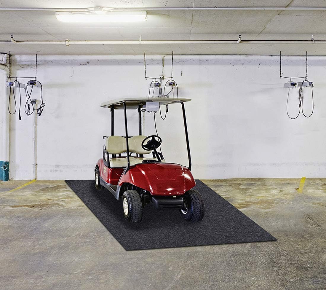 Motorcycle, Golf cart, Go-kart, Mountain Bike Floor Mat,Absorbent Fabric,Anti-slip and Waterproof Backing,Washable,Garage and Shop Parking Mats(8.7Feet x 7.6 Feet)