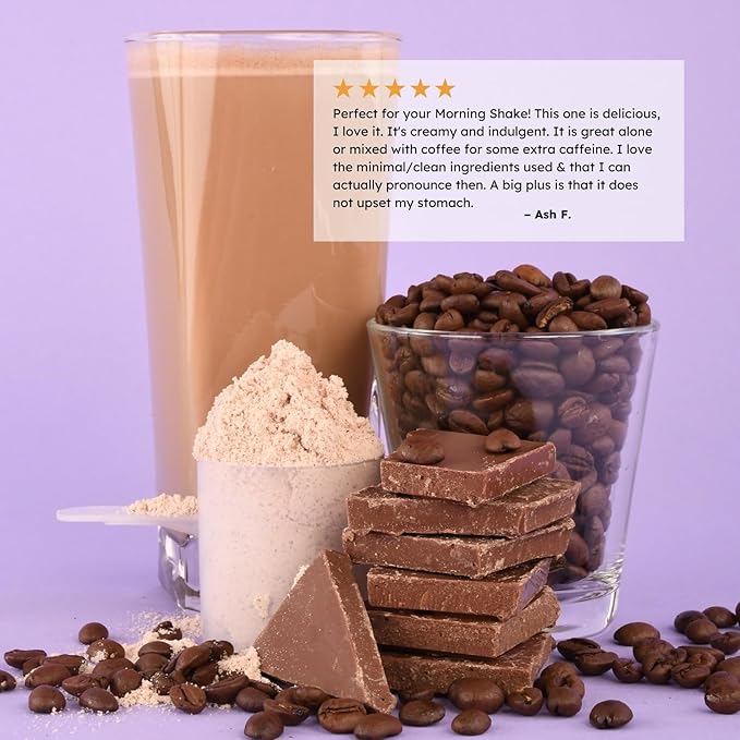 Earth Fed Muscle Magic Beans Mocha Truly Grass Fed Whey Protein Powder - No Artificial Ingredients, Soy Free, Gluten Free, Non-GMO and Hormone Free (2 Pound, 29 Servings, Mocha)