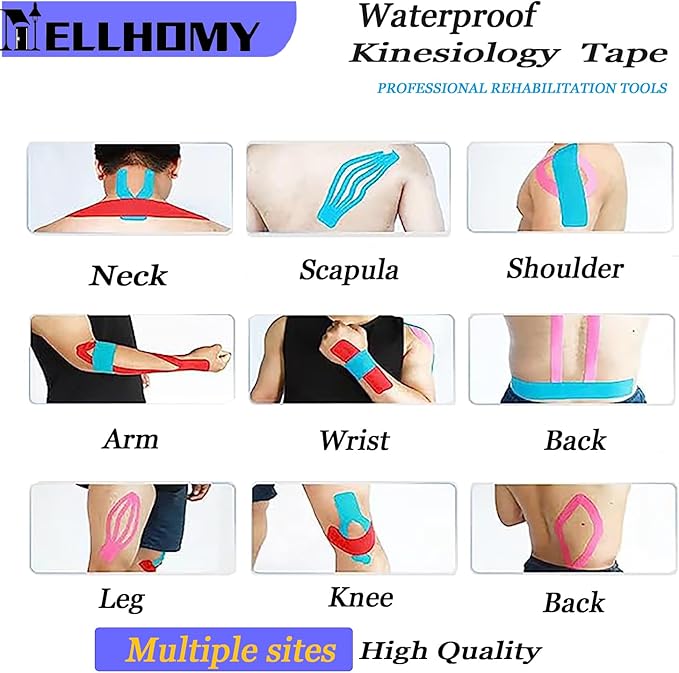 Kinesiology Tape Precut -40Strips | Pro Elastic Athletic Tape,Cotton Waterproof Breathable K Tape for Joints Support & Muscle Pain Relief,Perfect for Ankle Knee Sports Activity(Skin Color)