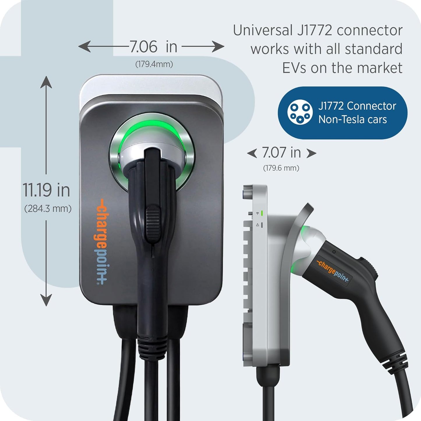 ChargePoint HomeFlex Level 2 EV Charger J1772, NEMA 14-50 Plug for Electric Car - Fast Smart Battery Power Charging at Home for Electric Automobile Vehicles