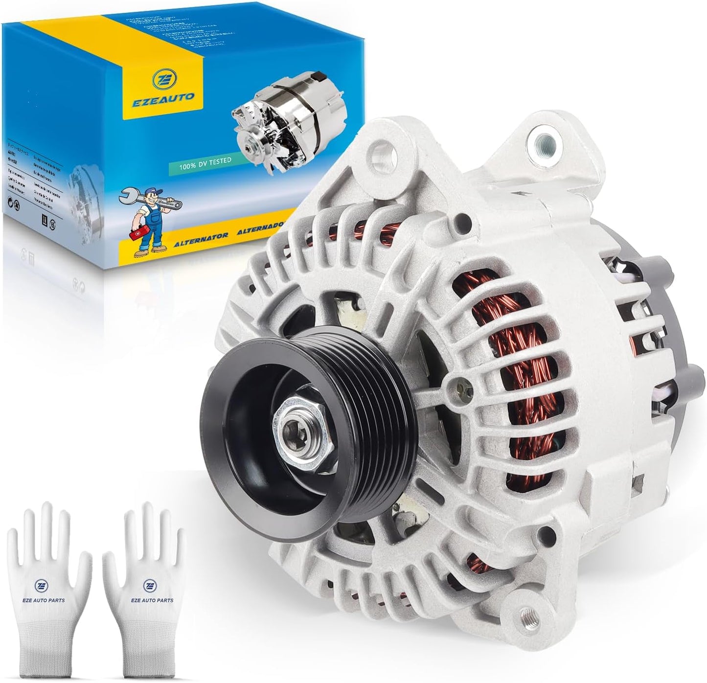Ezexpreze 11256N Alternator Fit for 2007-2019 Nissan Armada Frontier Pathfinder Titan Xterra, 2008-2010 Infiniti QX56, 2009-2012 Equator, 12V 130A OE#11256 23100-ZH00A 23100-ZH00B TG15C113