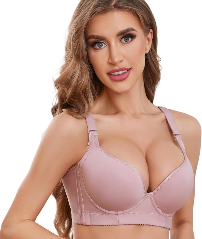 Plus Size Push Up Bra - Hide Back Fat, Smoothing, Supportive Underwire