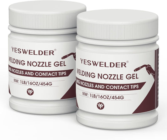 YESWELDER Welding Nozzle Gel for MIG Welding, Anti-Spatter Dip Gel for MIG Torch And Contact Tips (16 Ounces*2 Cans)