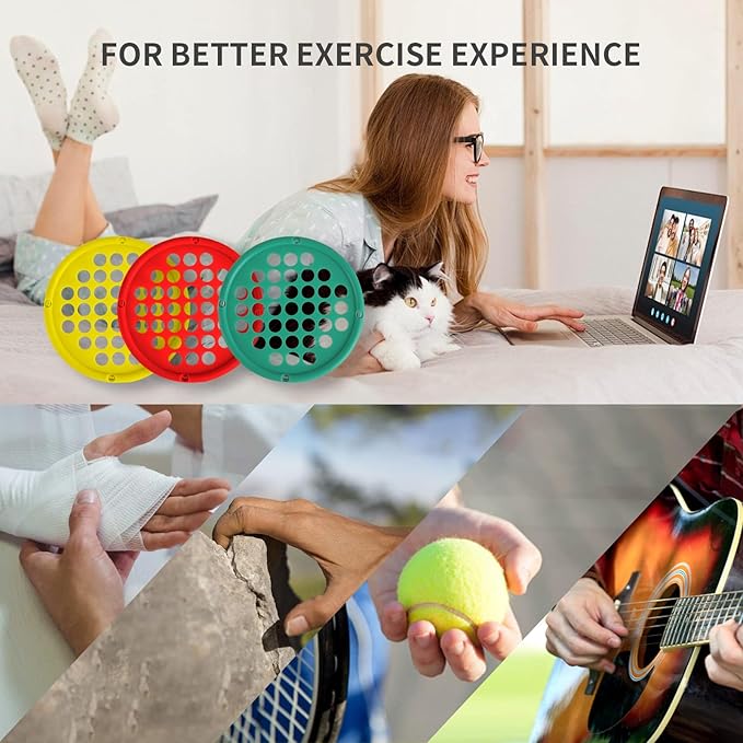 Hand Exercise Webs for Physical Therapy, Hand Grip Strengthener, Finger Exerciser, Portable Size, Latex Free, 7" Diameter