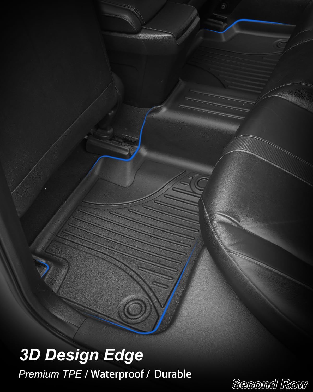 Floor Mats & Cargo Liner Only Fit for 2016-2021 Civic Sedan / 2017-2021 Civic Si - All Weather Protection Floor Liners with Trunk Mat - 1st 2nd Row and Cargo Car Mats Full Set Civic Accessories Black