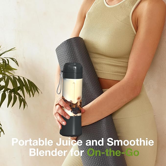 Nuwave Portable Blender for Smoothies and Shakes, 2025 New & Improved, 16 OZ On-The-Go Small Juice MIni with 6 Blades, Rechargeable, BPA-Free, Leak-Proof Lid, for Gym, Kitchen, Office