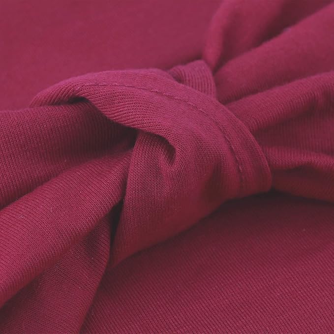 DRESHOW 4 Pack Turban Headbands for Women Wide Vintage Head Wraps Knotted Cute Hair Band Accessories