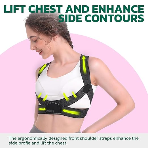 Posture Corrector for Women with X-Shaped Biomechanical Design, Comfort Fit Back Brace, Improves Posture, Corrects Hunchback, Relieves Neck, Shoulder, Upper Back Pain, Invisible Under Clothes XL