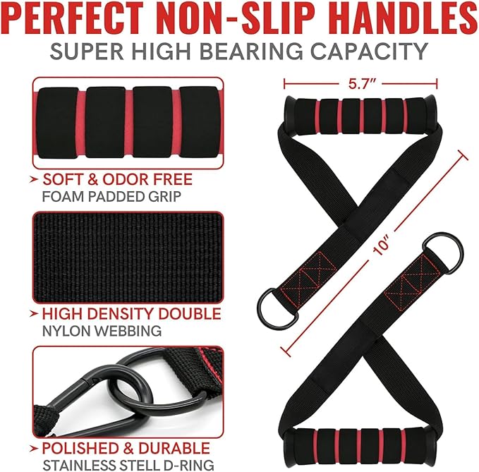 Aihoye Resistance Bands for Working Out, Exercise Bands with Handles, Stretch Bands for Exercise, Workout Bands with Door Anchors for Physical Therapy & Strength Training