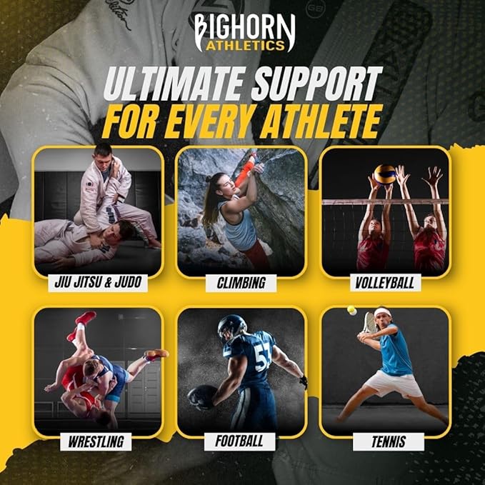 Bighorn Athletics Jiu Jitsu Finger Tape | Residue-Free Athletic Finger Tape for Sports & Injuries: Rock Climbing, Volleyball, Football, Basketball, Hands & Toes | 0.3-Inch x 45-feet, 8-Rolls, Green