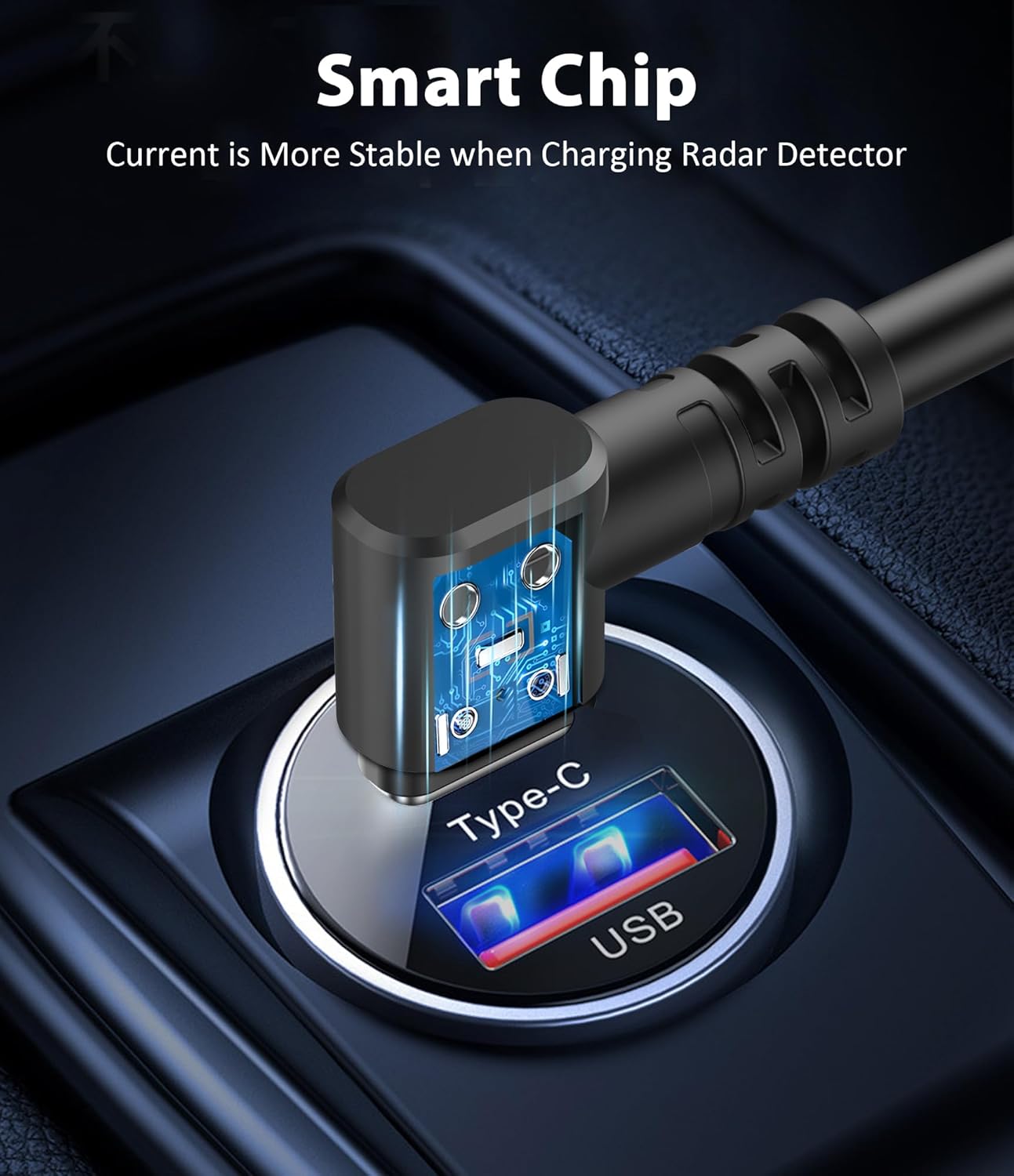 Radar Detector Cord, Type C to DC3.5 Plug Cable,for Cobr Whistler Escort Valentine One Uniden Beltronics Radar Detector,Replacement Power Cable for Radar Detectors