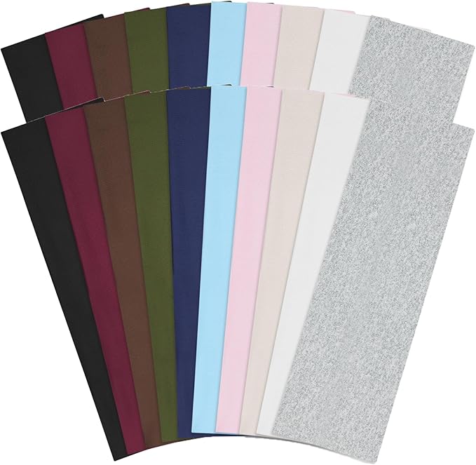 20 Pcs Headbands for Women Non Slip, Soft Milk Silk Cotton Cloth Hair Bands, Hair Accessories for Women, Workout Stretchy Head Bands for Women's Hair for Yoga Running Sports