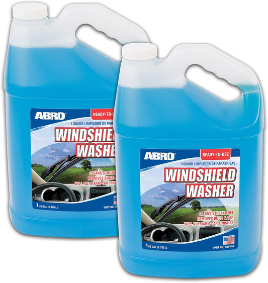 ABRO Car Windshield Cleaner Ready to Use Formula - 1 Gallon, Pre-Mixed, Delivers Streak-Free Cleanliness, Removes Bugs & Tar